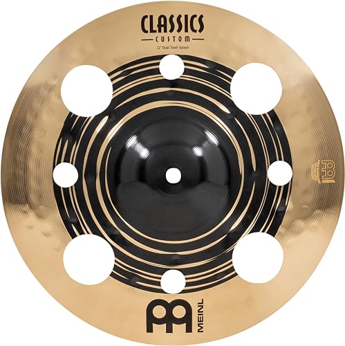 Meinl Classics Custom Dual 12 Zoll Trash Splash (Video) Schlagzeug Becken (30,48cm) B12 Bronze, Dunkles und Brilliantes Finish (CC12DUTRS) von Meinl Cymbals