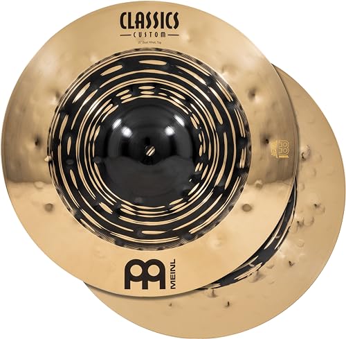 Meinl Classics Custom Dual 15 Zoll Hihat (Video) Schlagzeug Becken (38,10cm) B12 Bronze, Dunkles und Brilliantes Finish (CC15DUH) von Meinl Cymbals