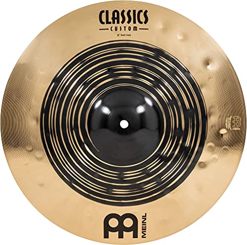 Meinl Classics Custom Dual 16 Zoll Crash (Video) Schlagzeug Becken (40,64cm) B12 Bronze, Dunkles und Brilliantes Finish (CC16DUC) von Meinl Cymbals