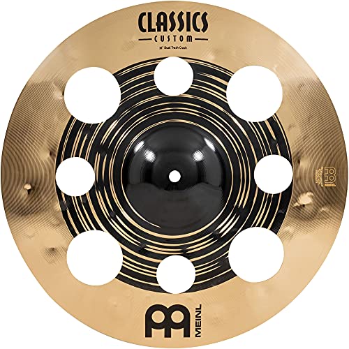 Meinl Classics Custom Dual 16 Zoll Trash Crash (Video) Schlagzeug Becken (40,64cm) B12 Bronze, Dunkles und Brilliantes Finish (CC16DUTRC) von Meinl Cymbals