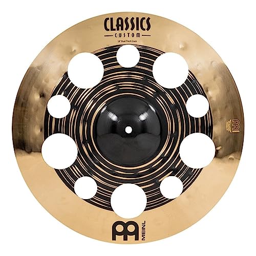Meinl Classics Custom Dual 18 Zoll Trash Crash (Video) Schlagzeug Becken (45,72cm) B12 Bronze, Dunkles und Brilliantes Finish (CC18DUTRC) von Meinl Cymbals
