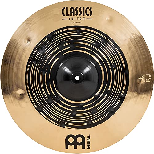 Meinl Classics Custom Dual 19 Zoll Crash (Video) Schlagzeug Becken (48,26cm) B12 Bronze, Dunkles und Brilliantes Finish (CC19DUC) von Meinl Cymbals