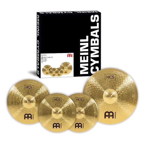 Meinl Cymbals Beckenset HCS Complete — mit 14 Zoll Hihat, 16 Crash, 20 Ride Schlagzeug Becken - Messing, Traditionelles Finish (HCS141620) von Meinl Cymbals