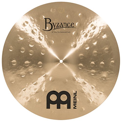 Meinl Cymbals Byzance Traditional Extra Thin Hammered Crash 20 Zoll (Video) Schlagzeug Becken (50,80cm) B20 Bronze, Traditionelles Finish (B20ETHC) von Meinl Cymbals