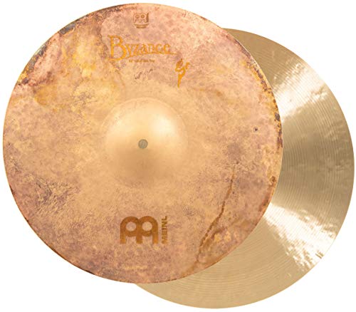 Meinl Cymbals Byzance Vintage Benny Greb Sand Hats Hihat 16 Zoll (Video) Schlagzeug Becken - Paar - (40,64cm) B20 Bronze, Sandgestrahltes Finish (B16SAH) von Meinl Cymbals