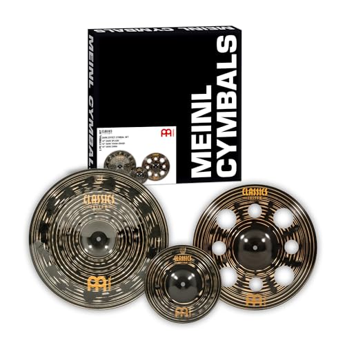 Meinl Cymbals Classics Custom Dark Beckenset - Mit Splash, Trash Crash und China Schlagzeug Becken - B12 Bronze, Dunkles Finish (‎CCD101618) von Meinl Cymbals