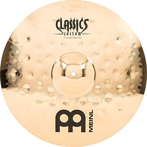 Meinl Cymbals Classics Custom Extreme Metal Crash — 17 Zoll (Video) Schlagzeug Becken (43,18cm) B12 Bronze, Brilliantes Finish (CC17EMC-B) von Meinl Cymbals