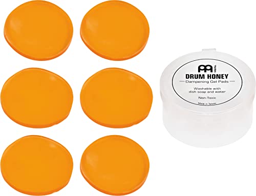 Meinl Cymbals Drum Honey 6 Stück — Dämpfer Gel Pads mit Box und Trennern — Drummer Geschenk für Trommeln und Becken — Schlagzeug Zubehör, Orange (MDH) von Meinl Cymbals