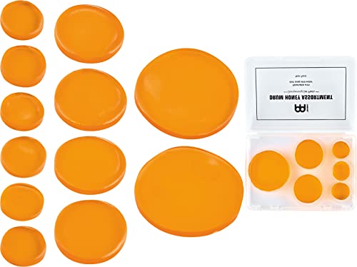 Meinl Cymbals Drum Honey Assortment — 12 Stück Dämpfer Gel Pads — verschiedene Größen — mit Box und Trennern — Drummer Geschenk für Trommeln und Becken — Schlagzeug Zubehör, Orange (MDHA) von Meinl Cymbals