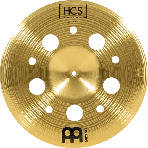 Meinl Cymbals HCS Trash China — 16 Zoll (Video) Schlagzeug Becken mit Löchern (40,64cm) Messing, Traditionelles Finish (HCS16TRCH) von Meinl Cymbals