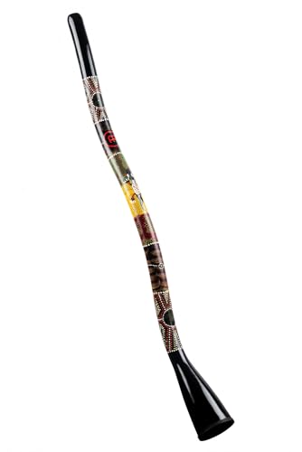 Meinl Percussion Synthetic Series Didgeridoo - 51 Zoll / 130 cm S-Form Didgeridoo - C Stimmung - Kunststoff, Mehrfarbig (SDDG2-BK) von Meinl Percussion