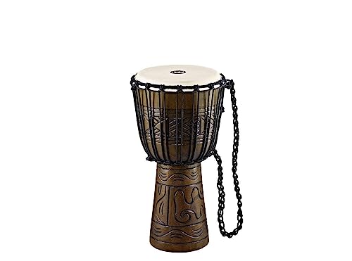 Meinl Percussion Rope Artifact Djembe - Mittelgroße Handtrommel - Mit Ziegenfell - Durchmesser 10 Zoll - Mahagoni, Braun (HDJ17-M) von Meinl Percussion