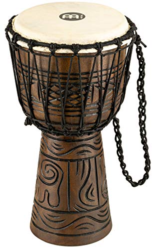 Meinl Percussion 20cm Rope Tuned Travel Series Djembe Trommel - mit Ziegenfell - Musikinstrument für Kinder und Erwachsene - Kenyan Quilt (PADJ2-S-G) von Meinl Percussion