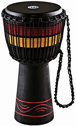 Meinl Percussion 25cm African Style Rope Tuned Wood Djembe Trommel - mit Ziegenfell - Musikinstrument für Kinder und Erwachsene - Fire Rhythm (ADJ7-M) von Meinl Percussion