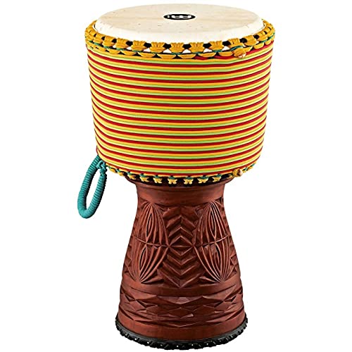 Meinl Percussion 25cm Professional African Style Wood Djembe Trommel - Musikinstrument für Erwachsene - African Queen Carving (PROADJ4-M) von Meinl Percussion