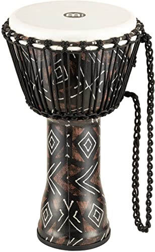 Meinl Percussion 25cm Rope Tuned Travel Series Djembe Trommel - Musikinstrument für Kinder und Erwachsene - Einfach zu lernen - Kanga Sarong (PADJ6-M-F) von Meinl Percussion