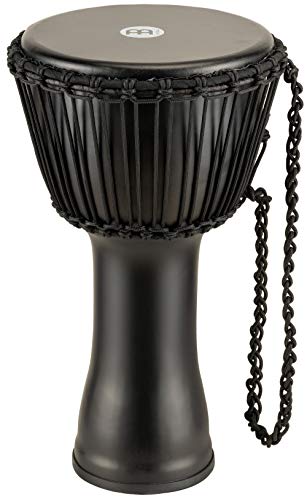 Meinl Percussion 30cm Rope Tuned Headliner Black River Series Wood Djembe Trommel - mit Ziegenfell - Musikinstrument für Kinder und Erwachsene (HDJ3-L) von Meinl Percussion