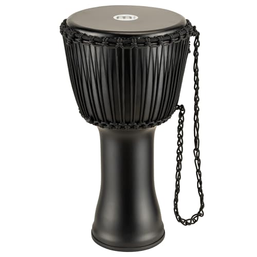 Meinl Percussion Rope Travel Djembe - Große Handtrommel - Mit Ziegenfell - Durchmesser 12 Zoll - Kunststoff, Mehrfarbig (PADJ4-L-G) von Meinl Percussion
