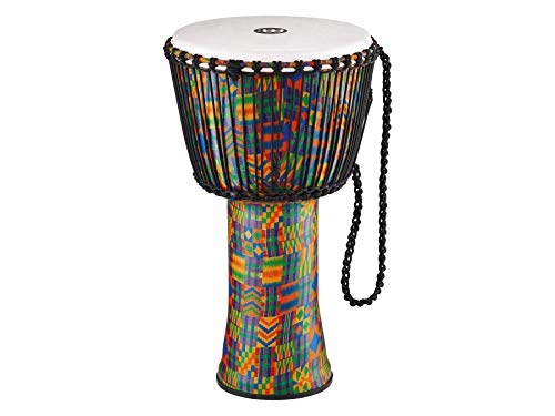 Meinl Percussion 30cm Rope Tuned Travel Series Djembe Trommel - Musikinstrument für Kinder und Erwachsene - Einfach zu lernen - Kanga Sarong (PADJ6-L-F) von Meinl Percussion