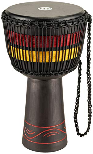 Meinl Percussion 33cm African Style Rope Tuned Wood Djembe Trommel - mit Ziegenfell - Musikinstrument für Kinder und Erwachsene - Fire Rhythm (ADJ7-XL) von Meinl Percussion