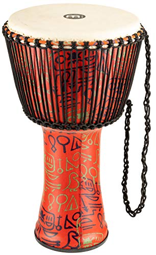 Meinl Percussion 35cm Rope Tuned Travel Series Djembe Trommel - Musikinstrument für Kinder und Erwachsene - Pharaoh's Script (PADJ1-XL-G) von Meinl Percussion