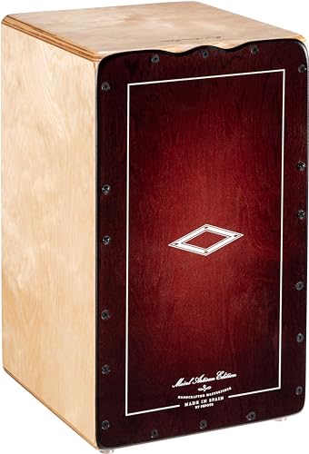 Meinl Percussion Artisan Cajon Instrument/Trommel für Erwachsene/Fortgeschrittene/Profis - Dark Red Burst Frontplatte / Korpus aus Baltischer Birke - Kein Cajon Bausatz - Soleá Line (AESLRB) von Meinl Percussion
