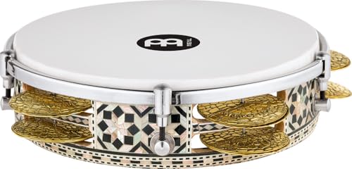 Meinl Percussion Artisan Riq Drum - Rahmentrommel mit Schellen - Durchmesser 8,75 Zoll - Holz / Messing, Mehrfarbig / Gold (AERIQ1) von Meinl Percussion