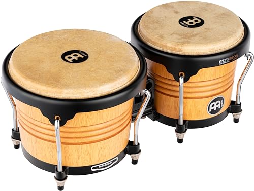 Meinl Percussion Bongos Marathon Series - 2 Handtrommeln mit 6,75 und 8 Zoll - inkl. Stimmschlüssel - Siam Eiche, Natur matt (FWB190SNT-M) von Meinl Percussion