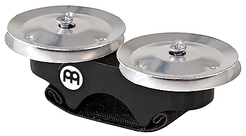 Meinl Percussion Finger Jingles Aluminum, Cajon Add-On/Cajon Zubehör mit Schellen zur Befesetigung am Finger - Aluminium Schellen, Schwarz (FJS1A-BK) von Meinl Percussion