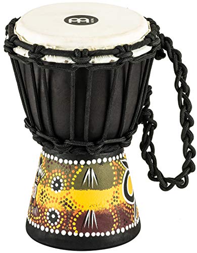 Meinl Percussion African Mini Djembe - Extra kleine Handtrommel - Mit Ziegenfell - Durchmesser 4,5 Zoll - Mahagoni, Mehrfarbig (HDJ7-XXS) von Meinl Percussion