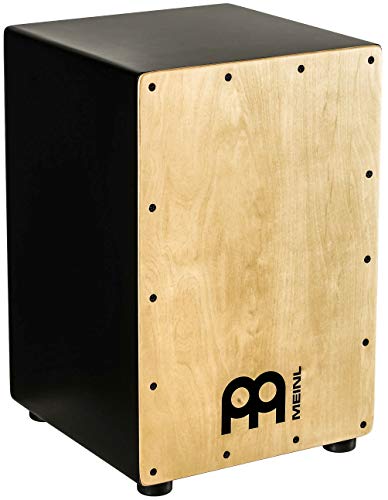 Meinl Percussion Headliner Cajon Instrument - Kompakte Trommelkiste mit zwei Snare-Teppichen - Schlagfläche Ahorn (MCAJ100BK-MA) von Meinl Percussion
