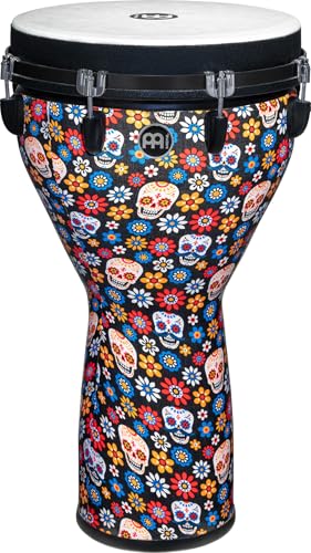 Meinl Percussion Jumbo Djembe Instrument - Sehr große Handtrommel - Mechanisches Stimmsystem - Durchmesser 14 Zoll - Kunststoff, Mehrfarbig (JD14DA) von Meinl Percussion