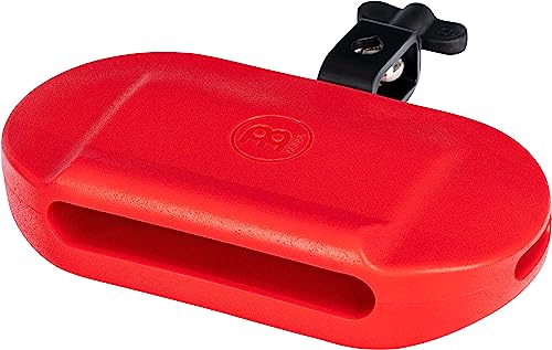 Meinl Percussion Low Pitch Block - Schlagzeugzubehör - Mit Befestigungsklammer - Tiefer Sound - PE Kunststoff, Rot (MPE4R) von Meinl Percussion