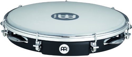 Meinl Percussion PA10ABS-BK ABS Pandeiro mit Kunststofffell, 25,40 cm (10 Zoll) Durchmesser, schwarz von Meinl Percussion