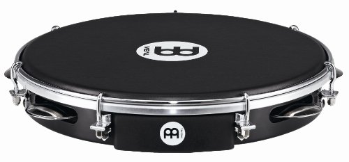 Meinl Percussion PA10ABS-BK-NH ABS Pandeiro mit Nappafell, 25,40 cm (10 Zoll) Durchmesser, schwarz von Meinl Percussion