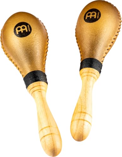 Meinl Percussion Rawhide Maracas Shaker – 2 Jumbo Musikinstrumente mit warmem Sound – Rohleder, Holz (MSM3) von Meinl Percussion