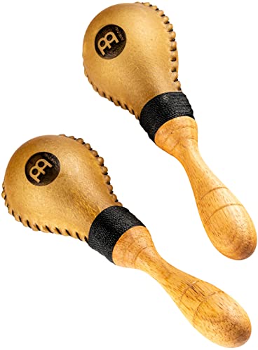 Meinl Percussion Rawhide Maracas Shaker – 2 Mini Musikinstrumente mit warmem Sound – Rohleder, Holz (MSM2) von Meinl Percussion