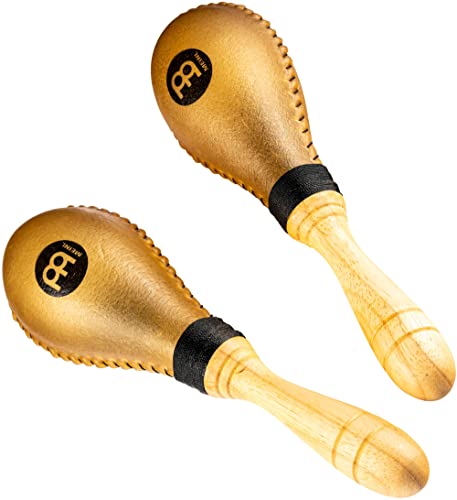 Meinl Percussion Rawhide Maracas Shaker – 2 Traditional Musikinstrumente mit warmem Sound – Rohleder, Holz (MSM3) von Meinl Percussion