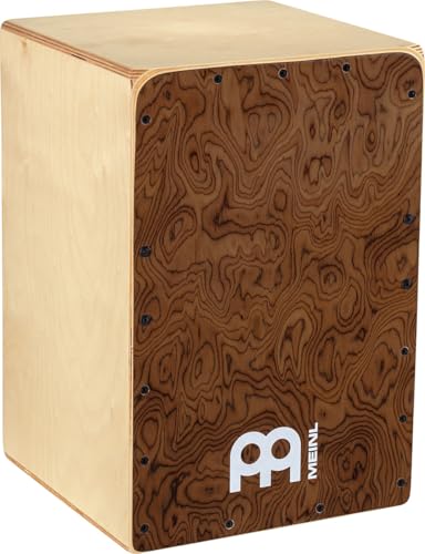 Meinl Percussion Snarecraft Cajon Instrument - Kompakte Trommelkiste mit zwei Snare-Teppichen - Schlagfläche Burl Wood (SC80BW) von Meinl Percussion