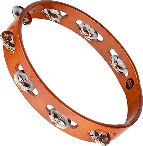 Meinl Percussion Traditional Wood Tambourine - 1-reihiges Tamburin - Durchmesser 10 Zoll - Siam Eiche / Stahl, Antique Brown / Natur (TA1AB) von Meinl Percussion