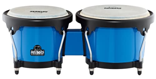 Nino Percussion NINO17B-BK ABS Bongos Plus 16,5 cm und 19 cm (6 1/2 u. 7 1/2 Zoll) blau von Meinl Percussion