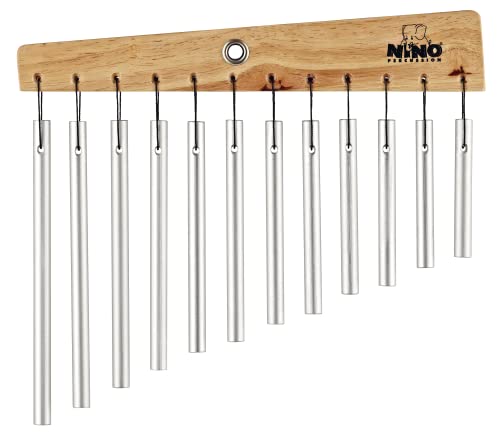 Nino Percussion Chimes mit Schlägel – mit 12 Klangstäben – für Kinder ab 4 Jahren – Holz und Aluminium, Natur (NINO580) von Meinl Percussion