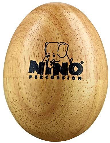 Nino Percussion Wood Egg Shaker – Medium Rasselei für Kinder ab 3 Jahren – Musikinstrument – Siam Eiche, Natur (NINO563) von Meinl Percussion