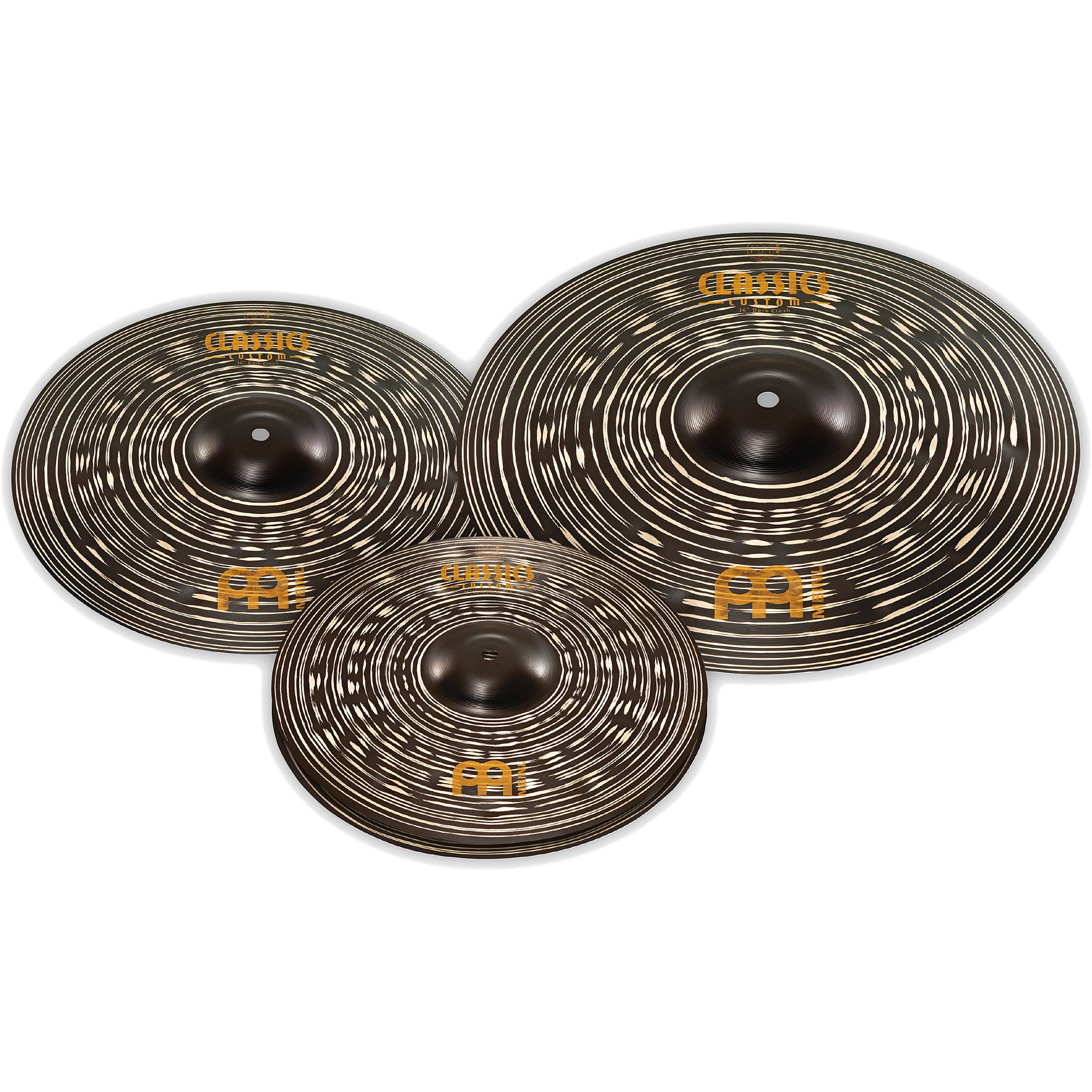 Meinl CCD141620 Classics Custom Dark cymbal set, 14 + 16 + 20 inches Meinl CCD141620 Classics Custom Dark cymbal set, 14 + 16 + 20 inches von Meinl
