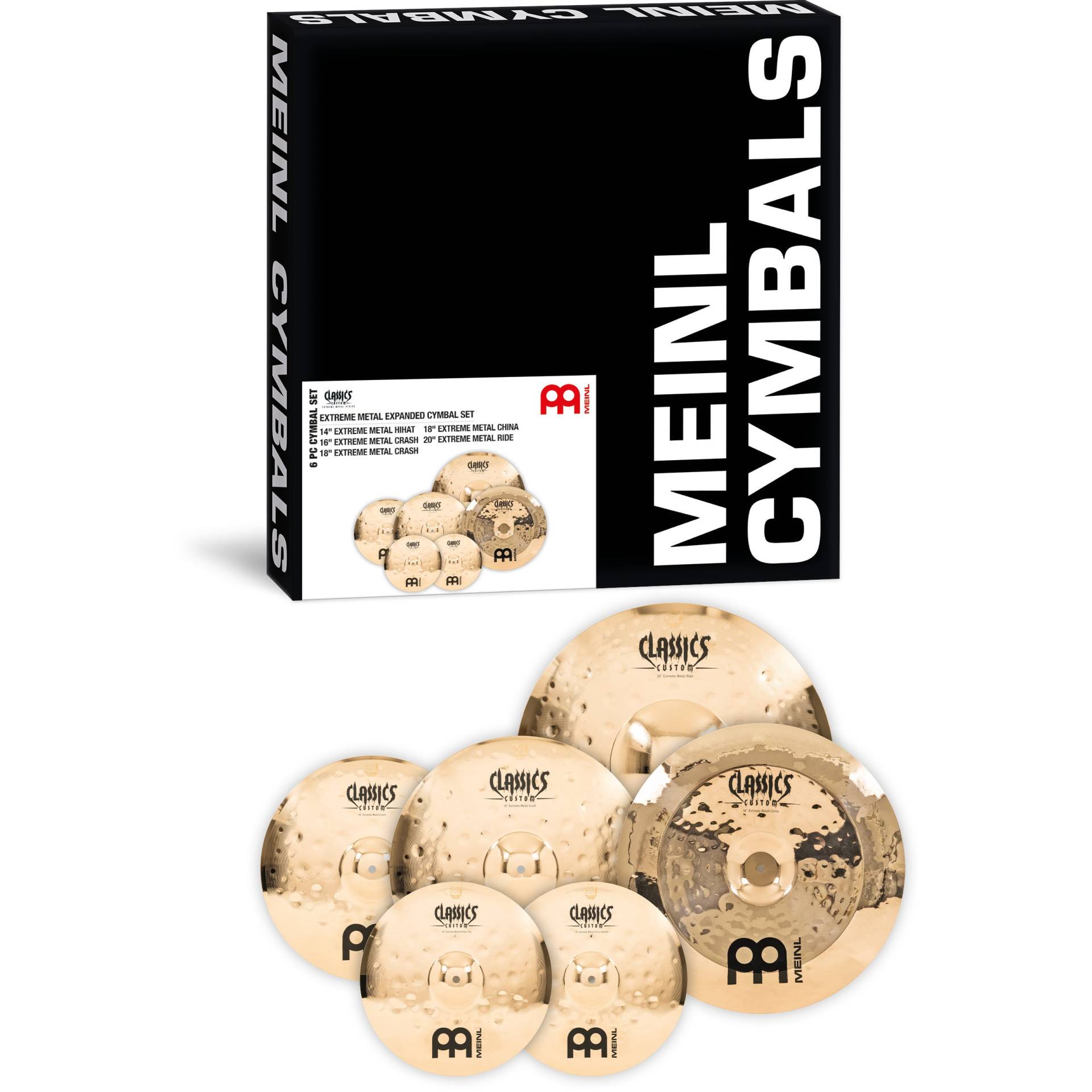 Meinl CCEM-CS1 Classics Custom Extreme Metal Expanded Cymbal Set (14, 16 18, 18, 20) von Meinl