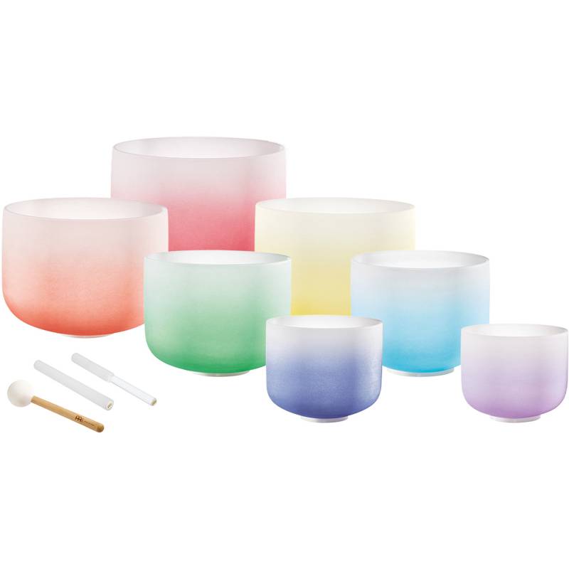 Meinl CSBCSETCHA Crystal Singing Bowl Color-Frosted Chakra Set von Meinl