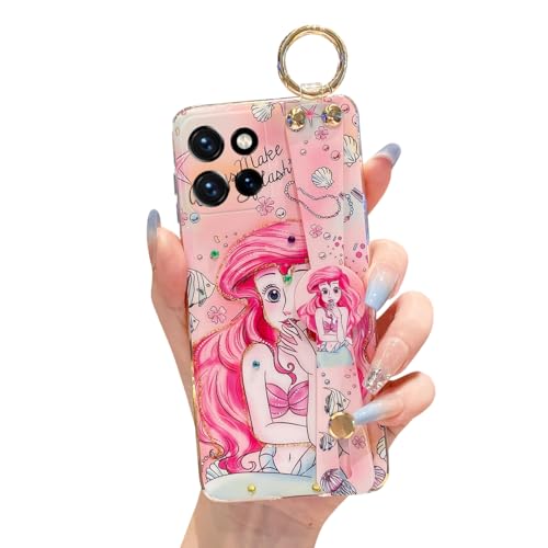 Meishangmei Schutzhülle für Motorola Moto G 5G 2025, 17 cm (6,7 Zoll), niedlich, mit Handschlaufe, Ständer, Glitzer, Cartoon, IMD, weiches TPU, stoßfeste Schutzhülle für Mädchen und Frauen von Meishangmei