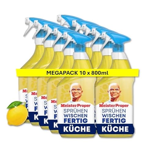 Meister Proper Sprühen-Wischen-Fertig Mehrzweck-Reinigungsspray Citrusfrische 10x800ml, Streifenfrei keine aggressiven Rückstände Meister Proper Sprühen-Wischen-Fertig Mehrzweck-Reinigungsspray Citrusfrische 10x800ml, Streifenfrei keine aggressiven Rückstände von Meister Proper