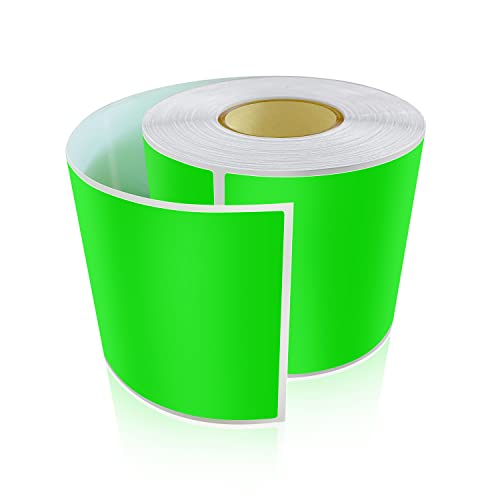 200 Stück Aufkleber Grün Selbstklebend Etiketten Umzug 12.7 x 7.6 cm Rechteckig Sticker Rolle Ablösbar Grün von Meitaat