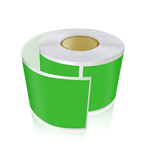 300 Stück Grün Rechteckig Aufkleber 5 x 7.6cm Farbkodierung Selbstklebend Etiketten Umzug Rollen Ablösbar von Meitaat